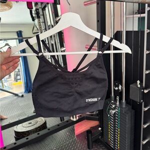 Gymshark Black Double Strap Sports Bra
